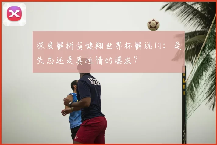 深度解析黄健翔世界杯解说门:是失态还是真性情的爆发?